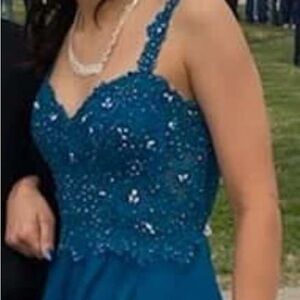Sparkly Blue Prom Dress